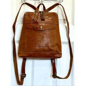 SPIKES & SPARROW - Like New Smooth Leather Backpack in Brandy Cognac